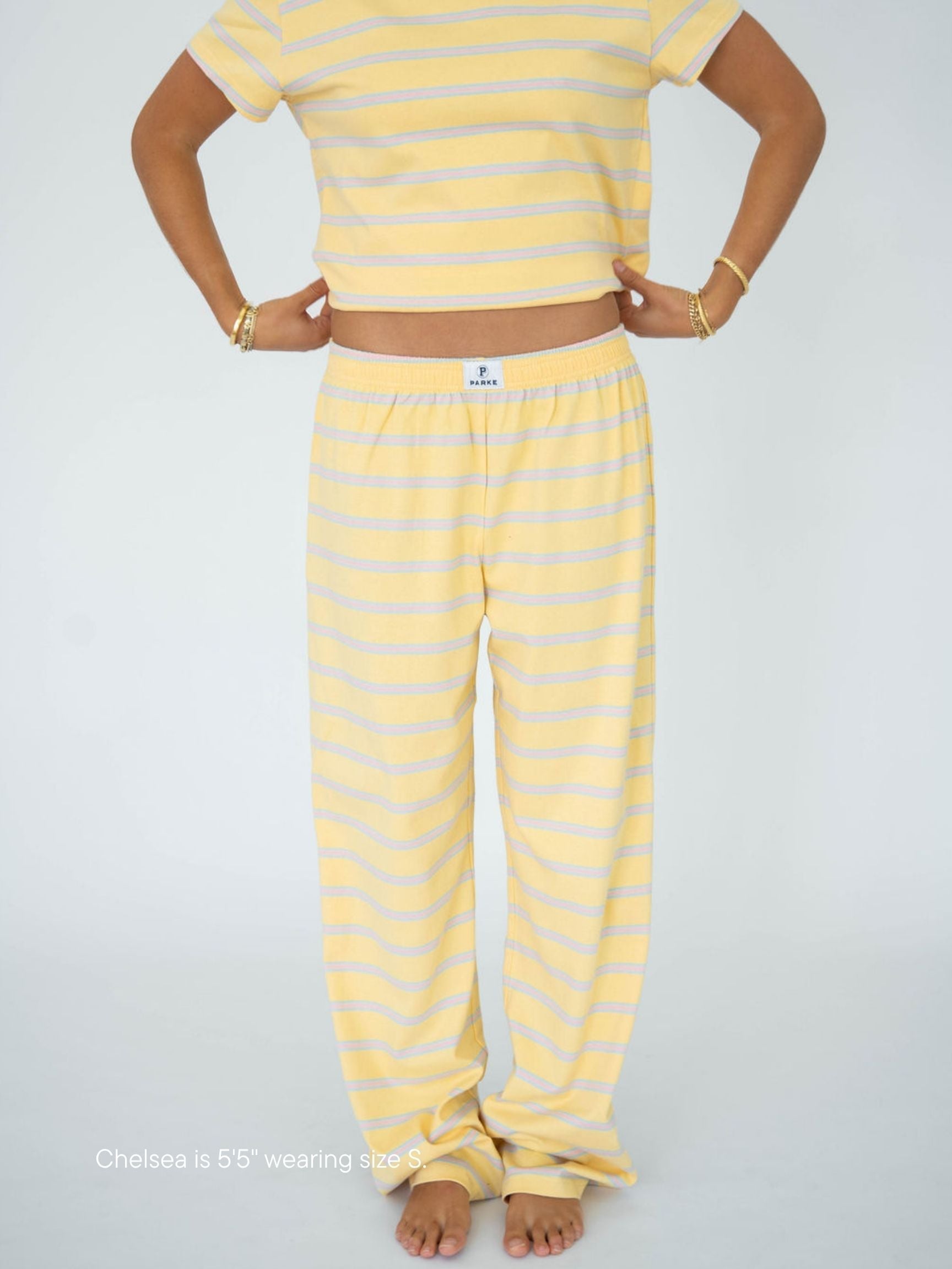 Striped Cotton Boxer Pants