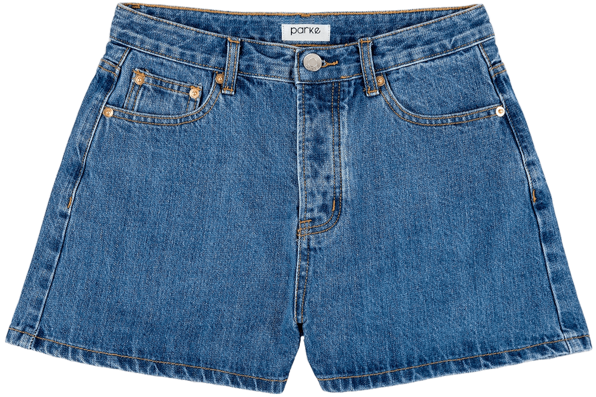 white 90s short flat -med wash