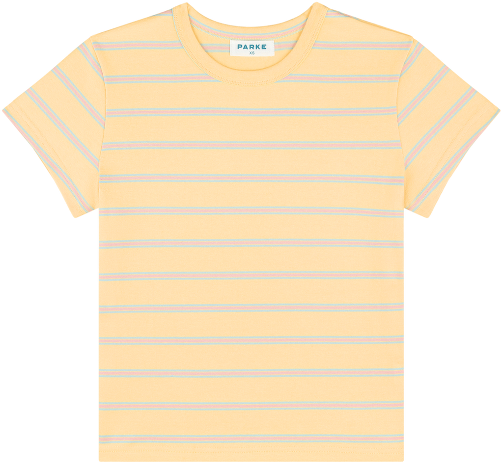 cotton tee -birthday stripe