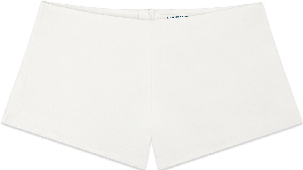 linen mini short-white
