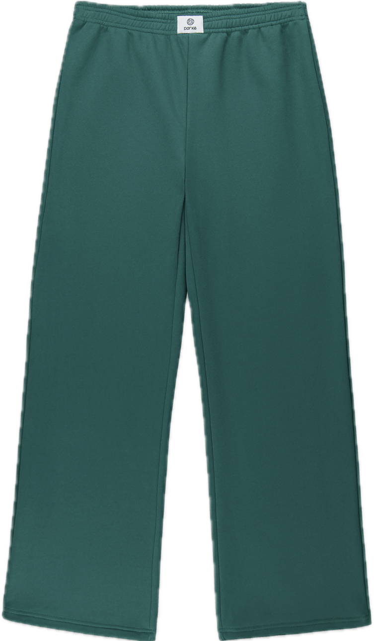 sweat boxer pant flat lay -evergreen