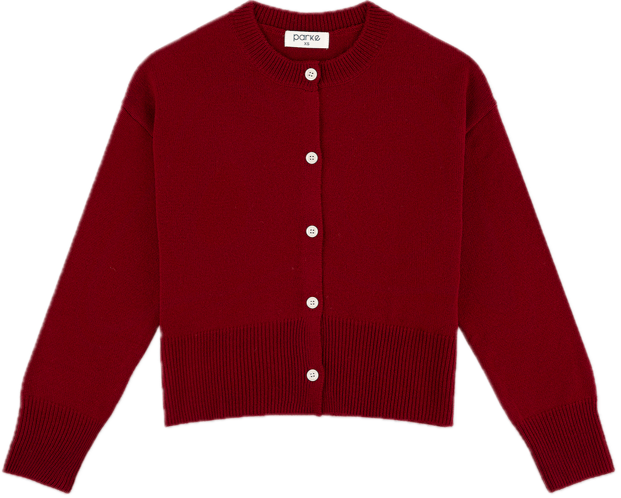 burgundy cardigan flat lay - burgundy