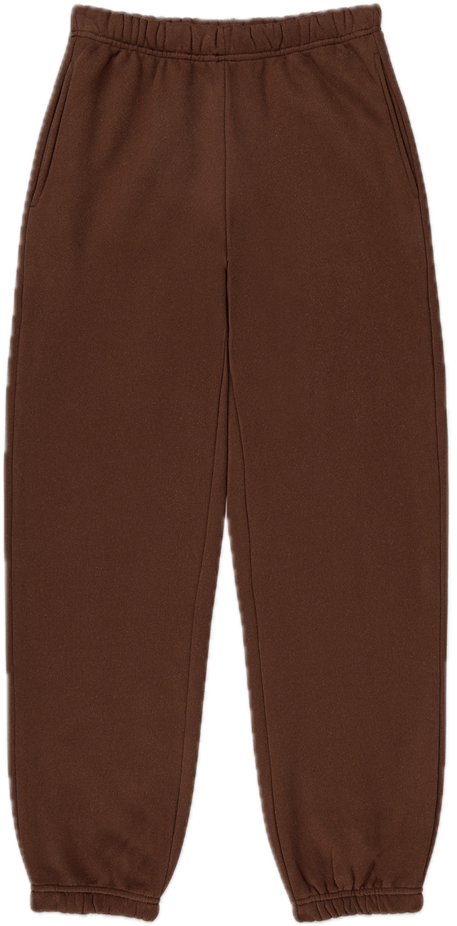 unisex sweats flat lay - chocolate