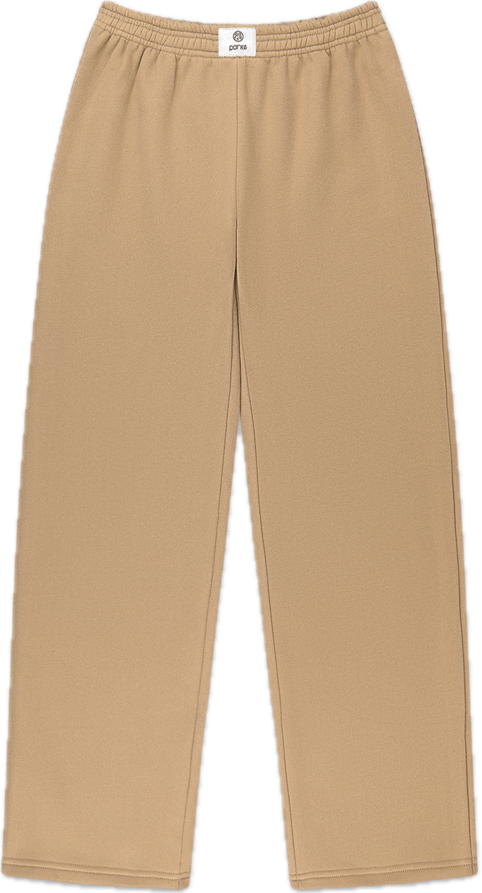 latte boxer sweatpant flat lay -latte