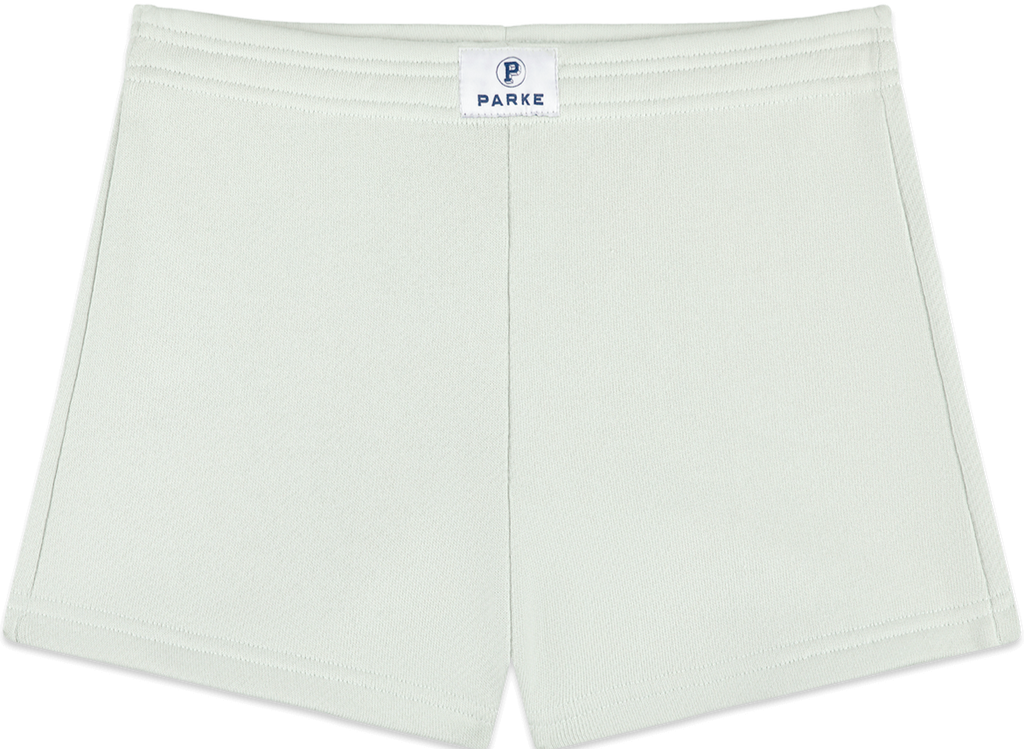 mini sweatshorts flat lay -something blue