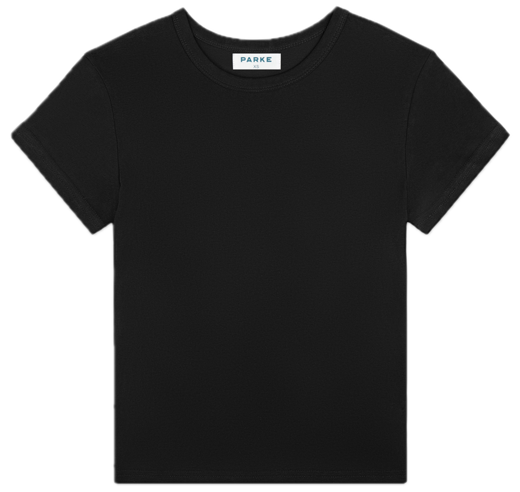 core tee flat lay -black