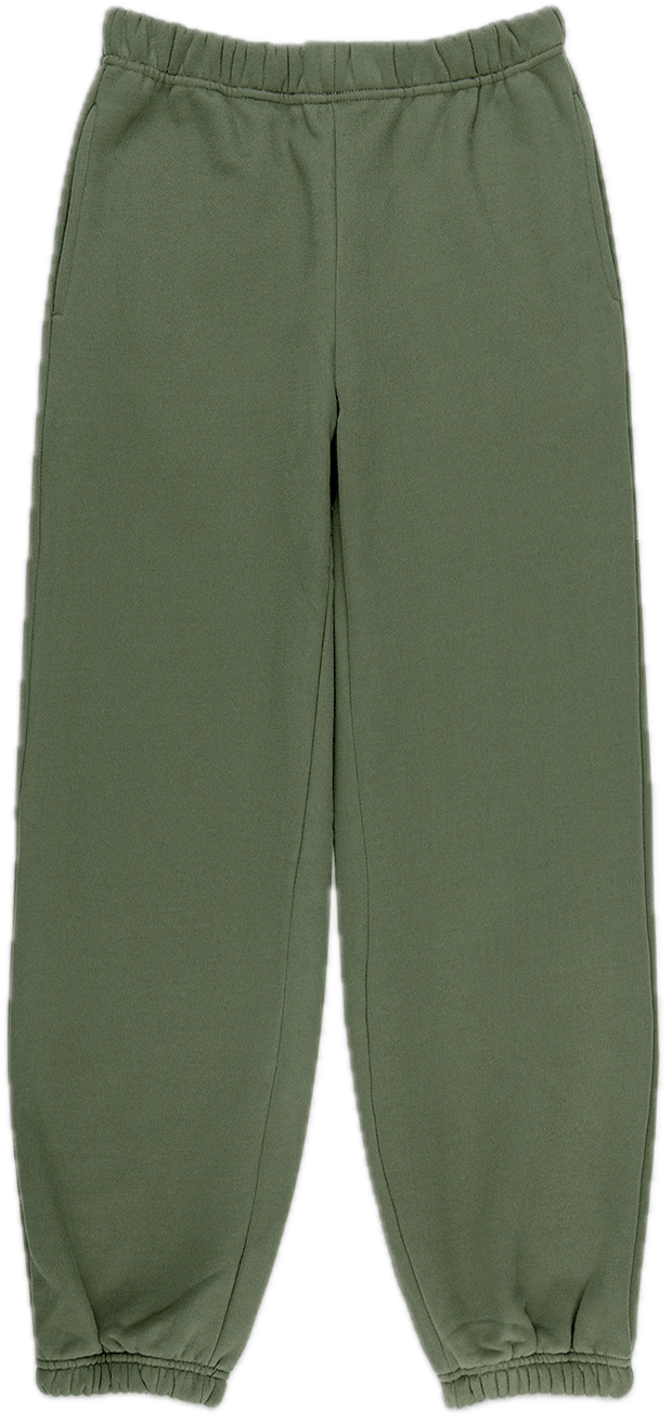 unisex sweats flat lay - hunter green